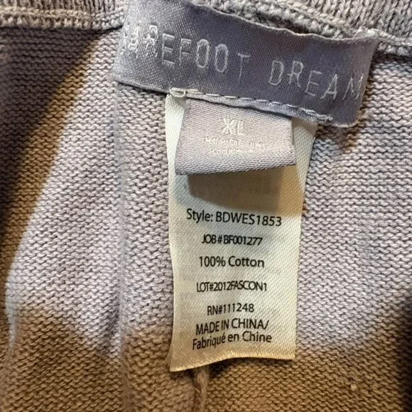 Barefoot Dreams Sunbleached Cotton Jogger Pants Gray Size XL - Picture 6 of 8